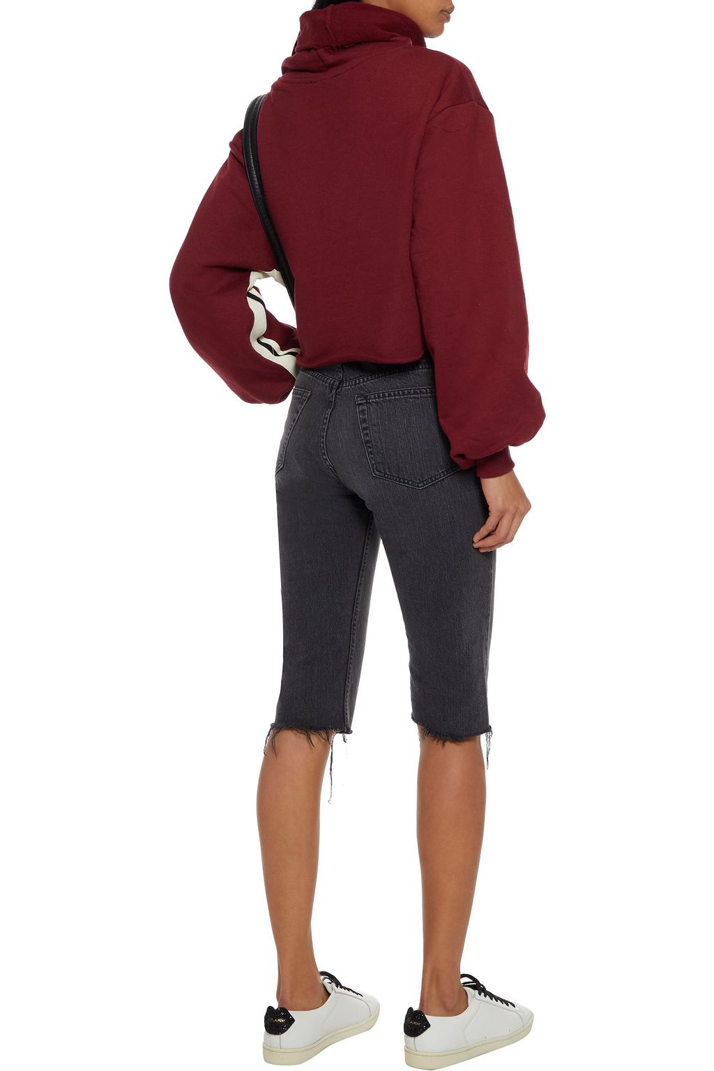 TWENTY MONTRÉAL Cropped French cotton-blend terry sweatshirt