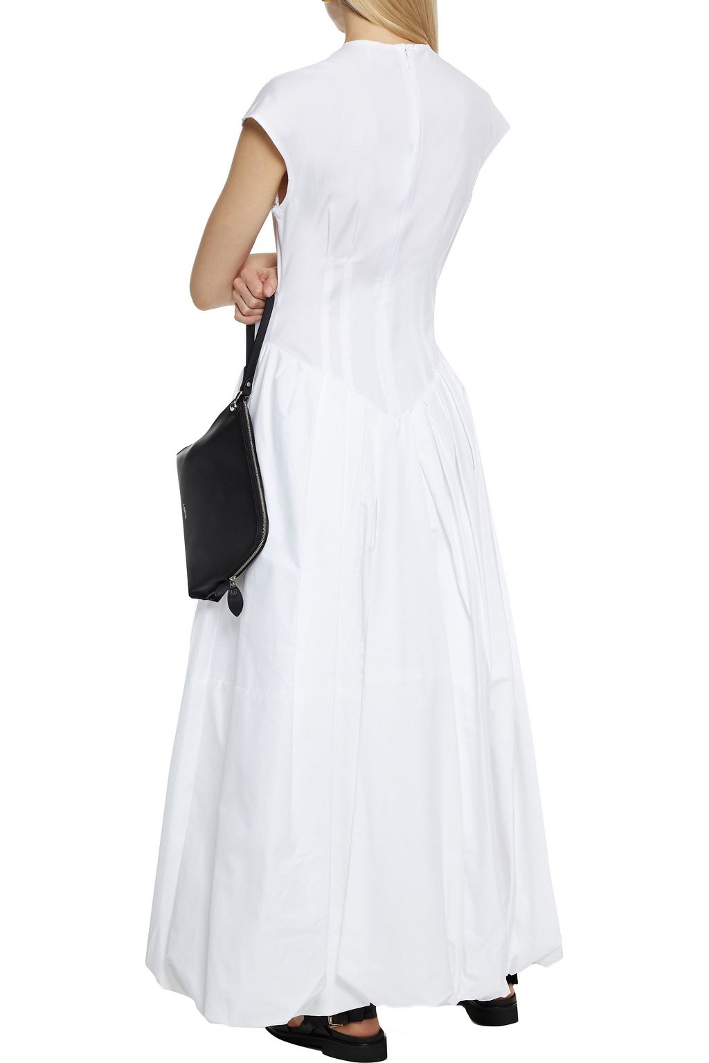 KHAITE Rita gathered cotton-poplin maxi dress