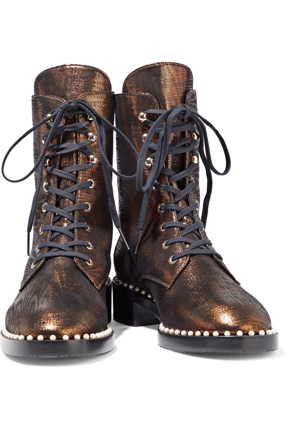 bronze metallic boots