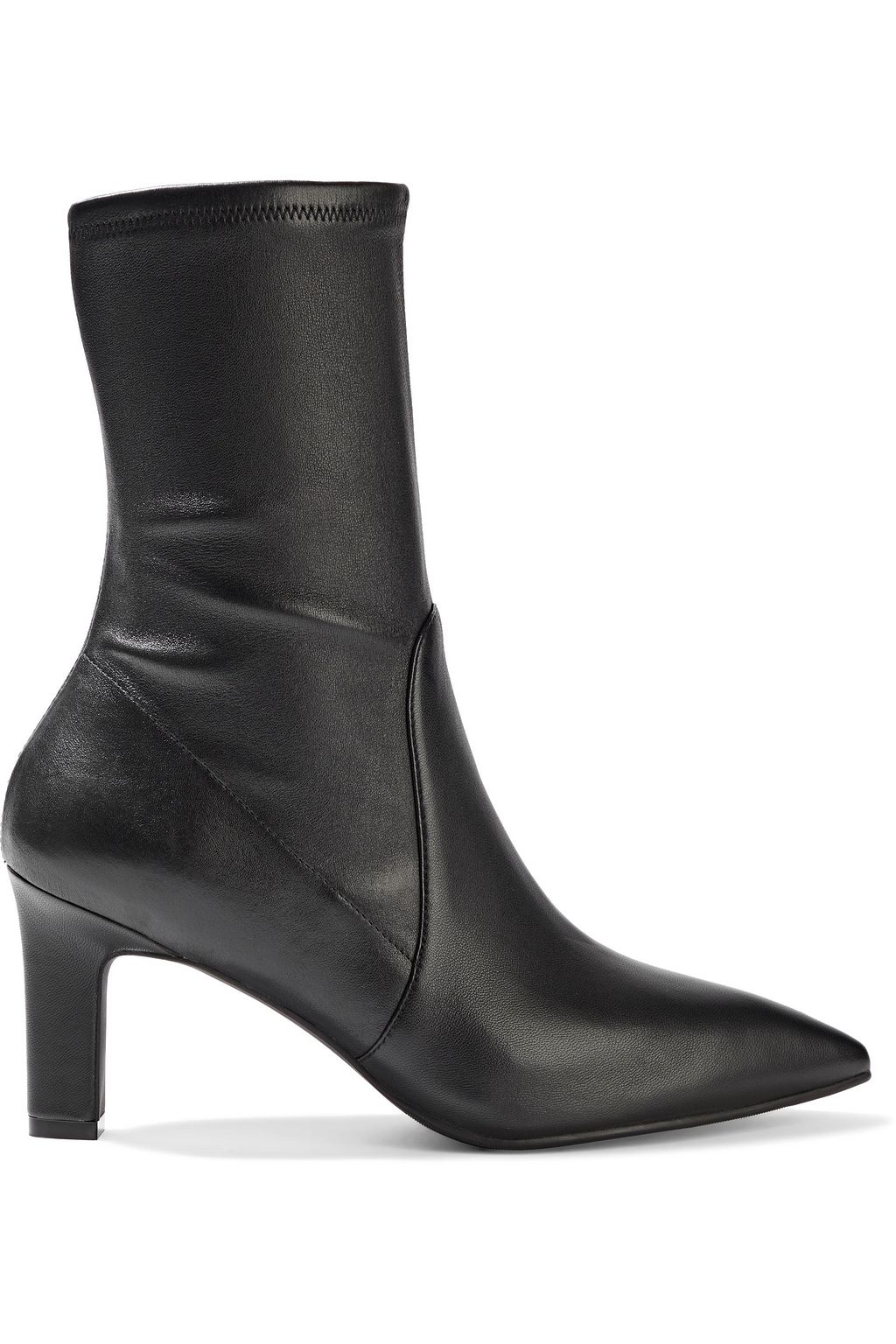 leather sock boots black