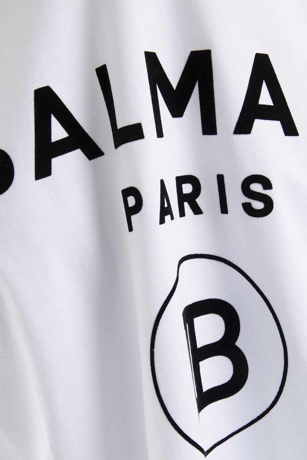 BALMAIN Button-embellished flocked cotton-jersey tank