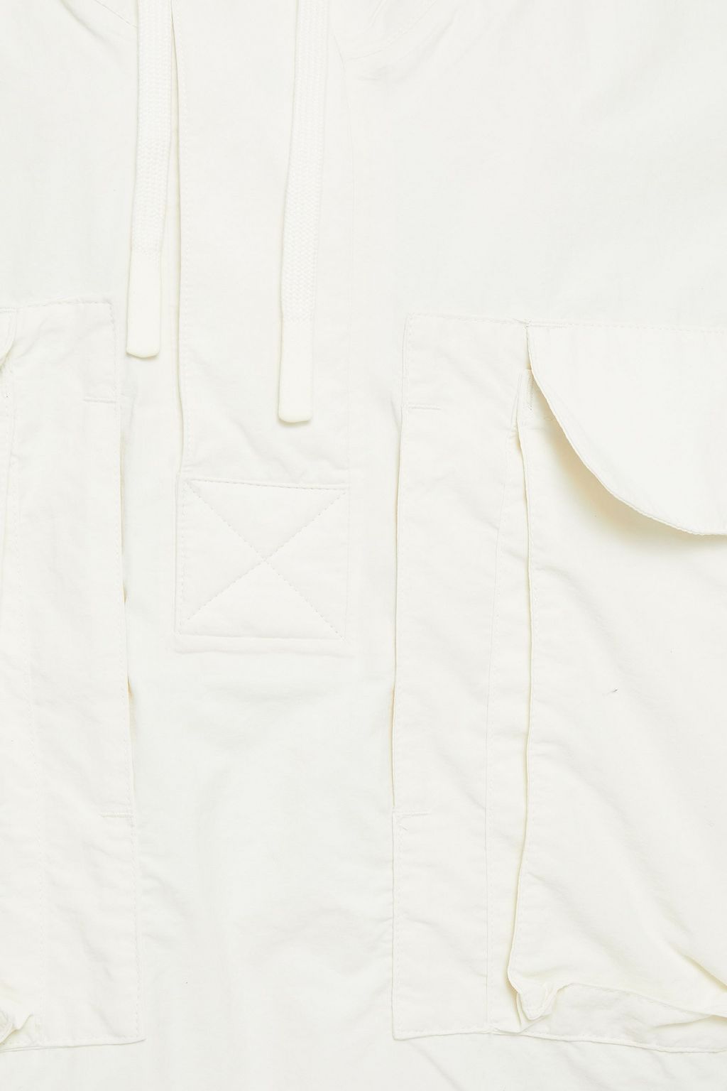 REEBOK X VICTORIA BECKHAM Logo-embroidered canvas hooded jacket