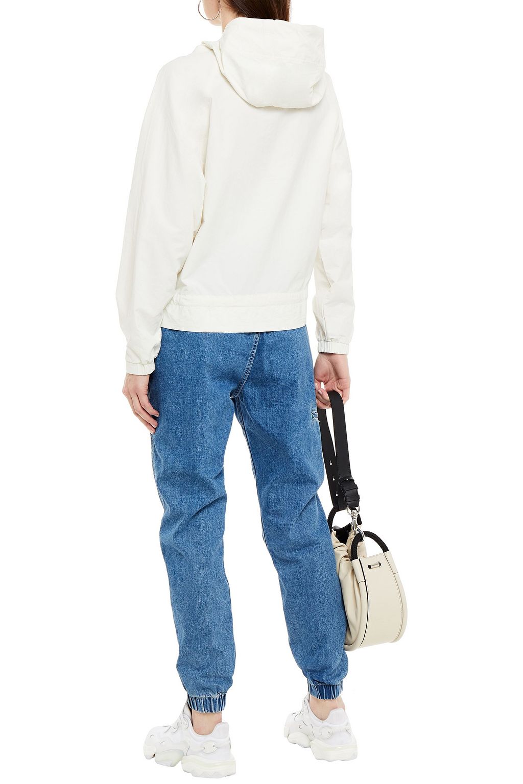 REEBOK X VICTORIA BECKHAM Logo-embroidered canvas hooded jacket