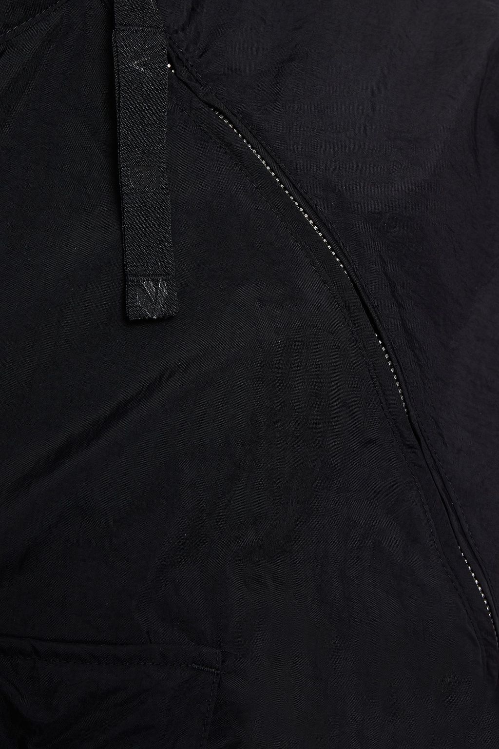 REEBOK X VICTORIA BECKHAM Logo-print crinkled-shell hooded jacket