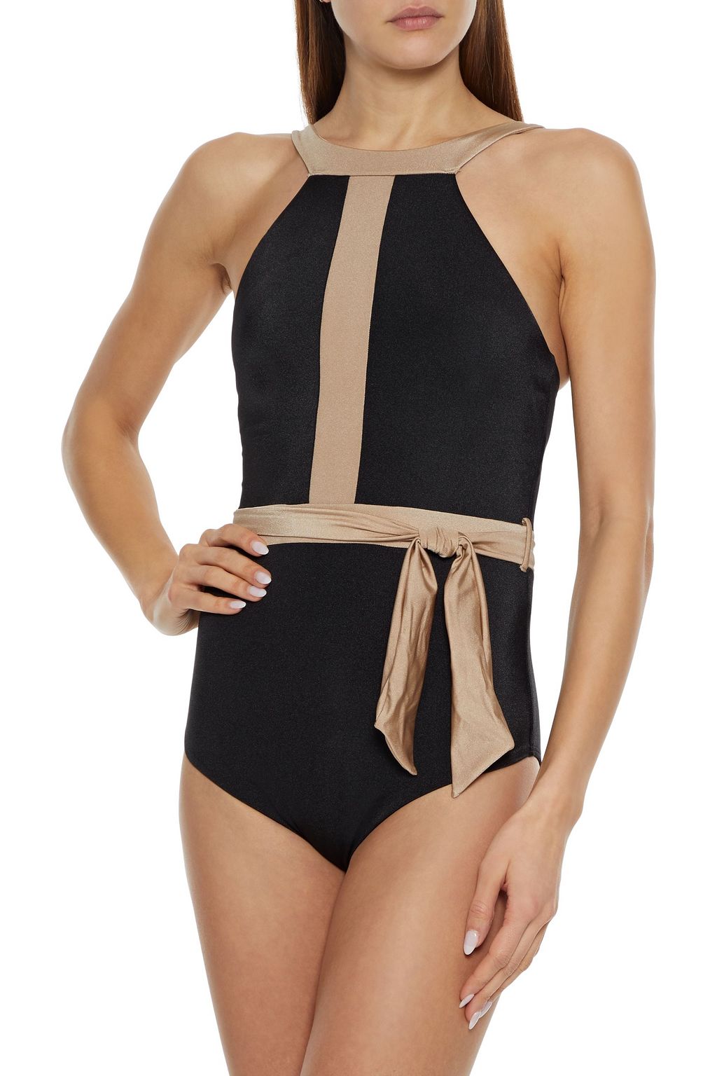 JETS AUSTRALIA BY JESSIKA ALLEN Synergy belted two-tone swimsuit