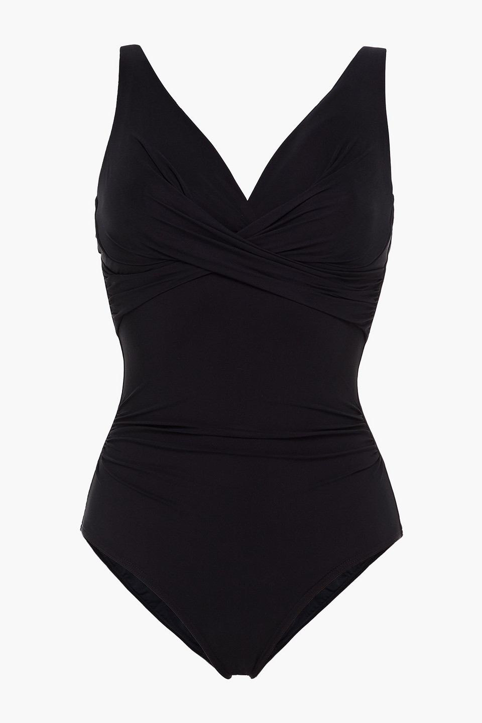 Jets Australia By Jessika Allen Woman Twist-front Ruched Swimsuit Black Size 10