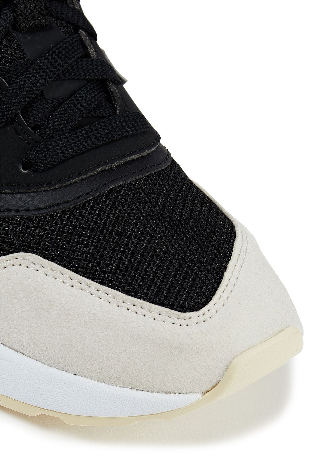 NEW BALANCE Paneled faux suede, neoprene and mesh sneakers