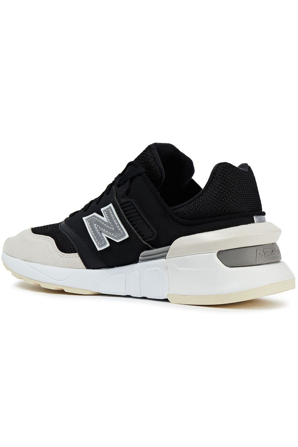 NEW BALANCE Paneled faux suede, neoprene and mesh sneakers