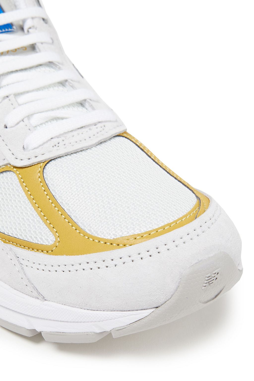 NEW BALANCE Paneled leather, mesh and suede sneakers