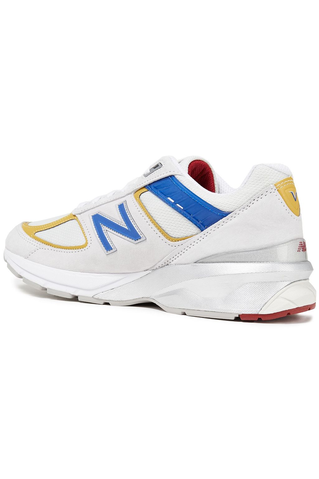 NEW BALANCE Paneled leather, mesh and suede sneakers