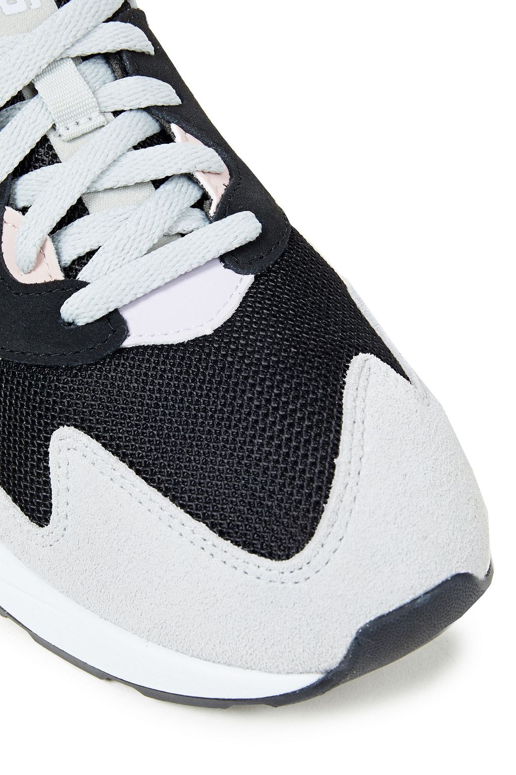NEW BALANCE Rubber-trimmed suede and mesh sneakers