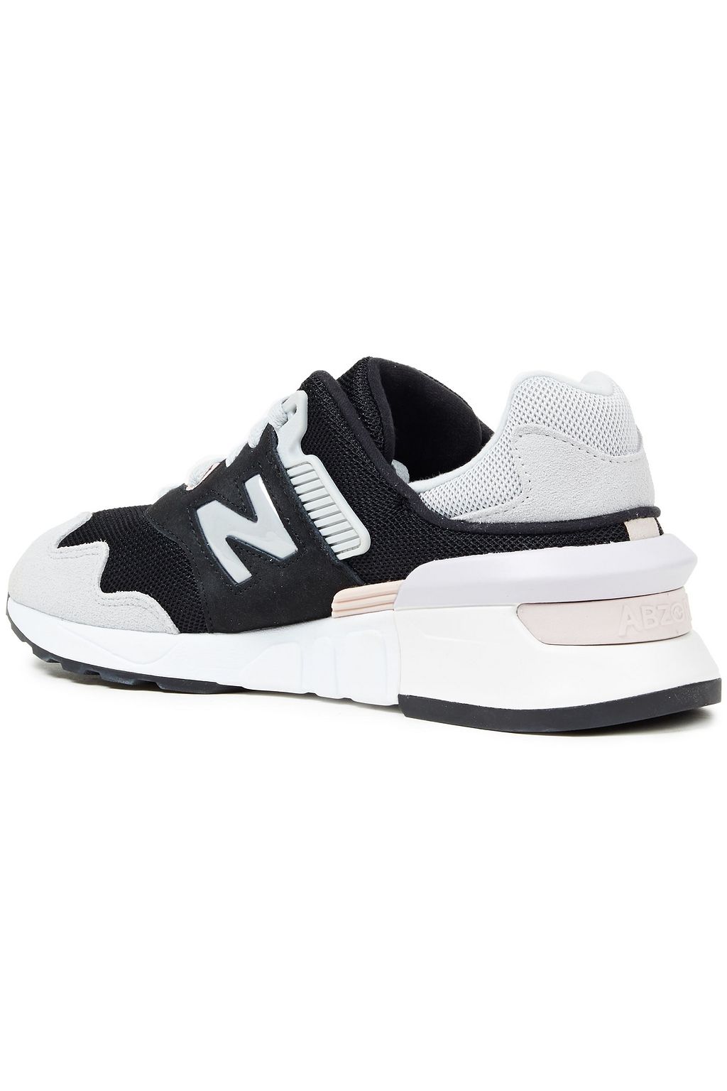 NEW BALANCE Rubber-trimmed suede and mesh sneakers