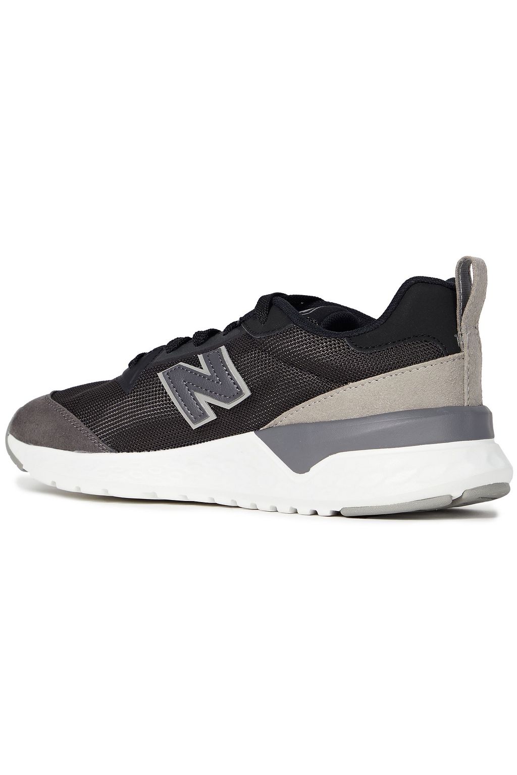 NEW BALANCE Faux suede-trimmed mesh sneakers