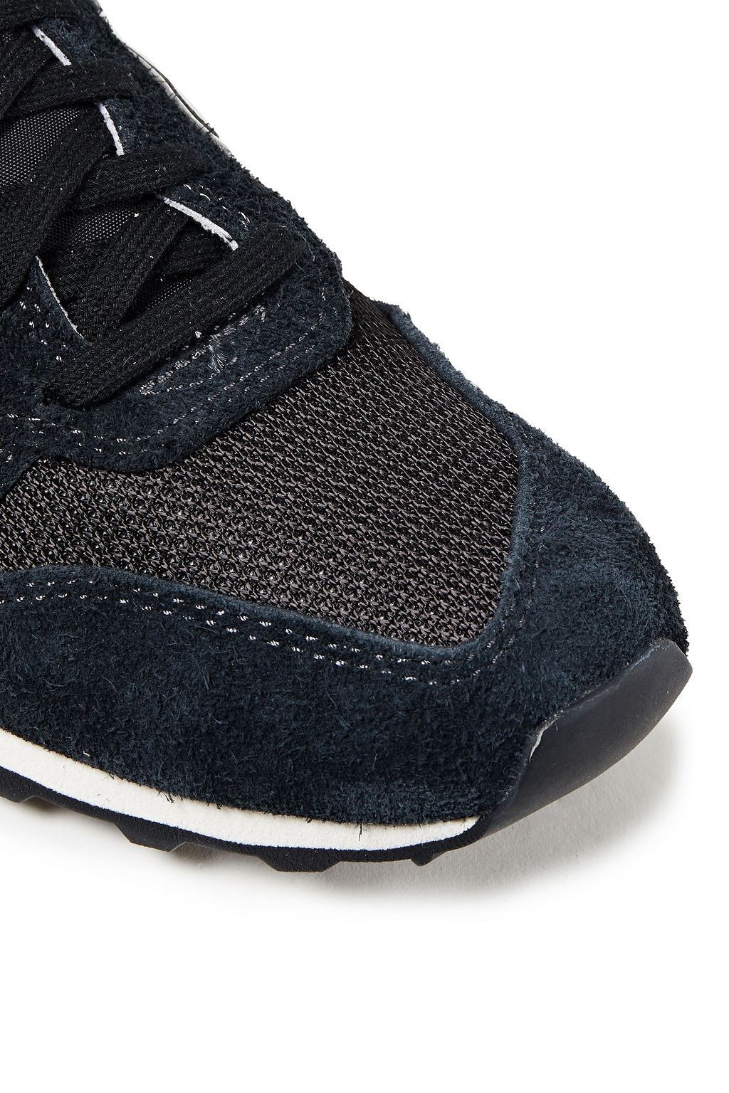 NEW BALANCE Leather-trimmed suede and mesh sneakers