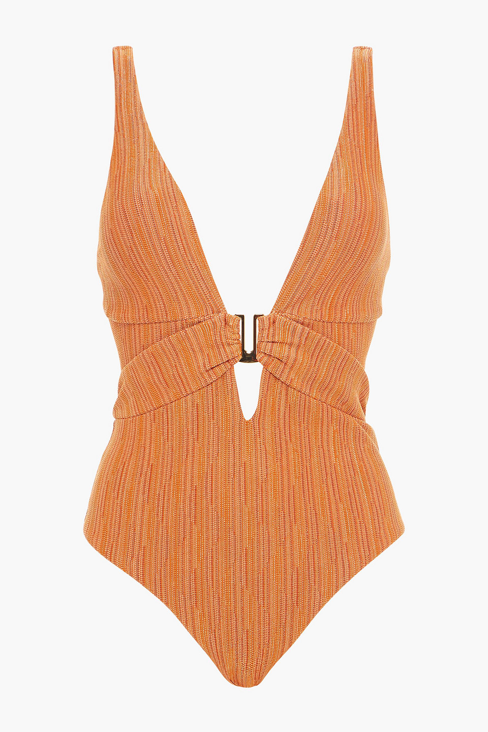 Jets Australia By Jessika Allen Woman Embellished Cut-out Crochet-knit Swimsuit Tan Size 10