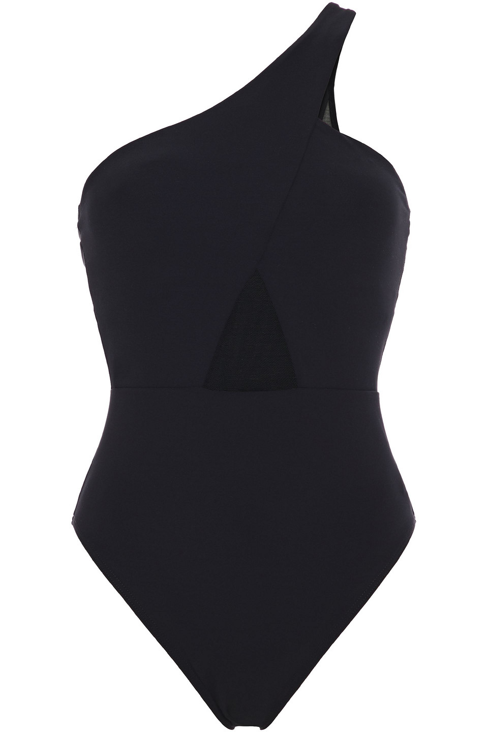 Jets Australia By Jessika Allen Woman Conspire One-shoulder Mesh-paneled Swimsuit Black Size 10