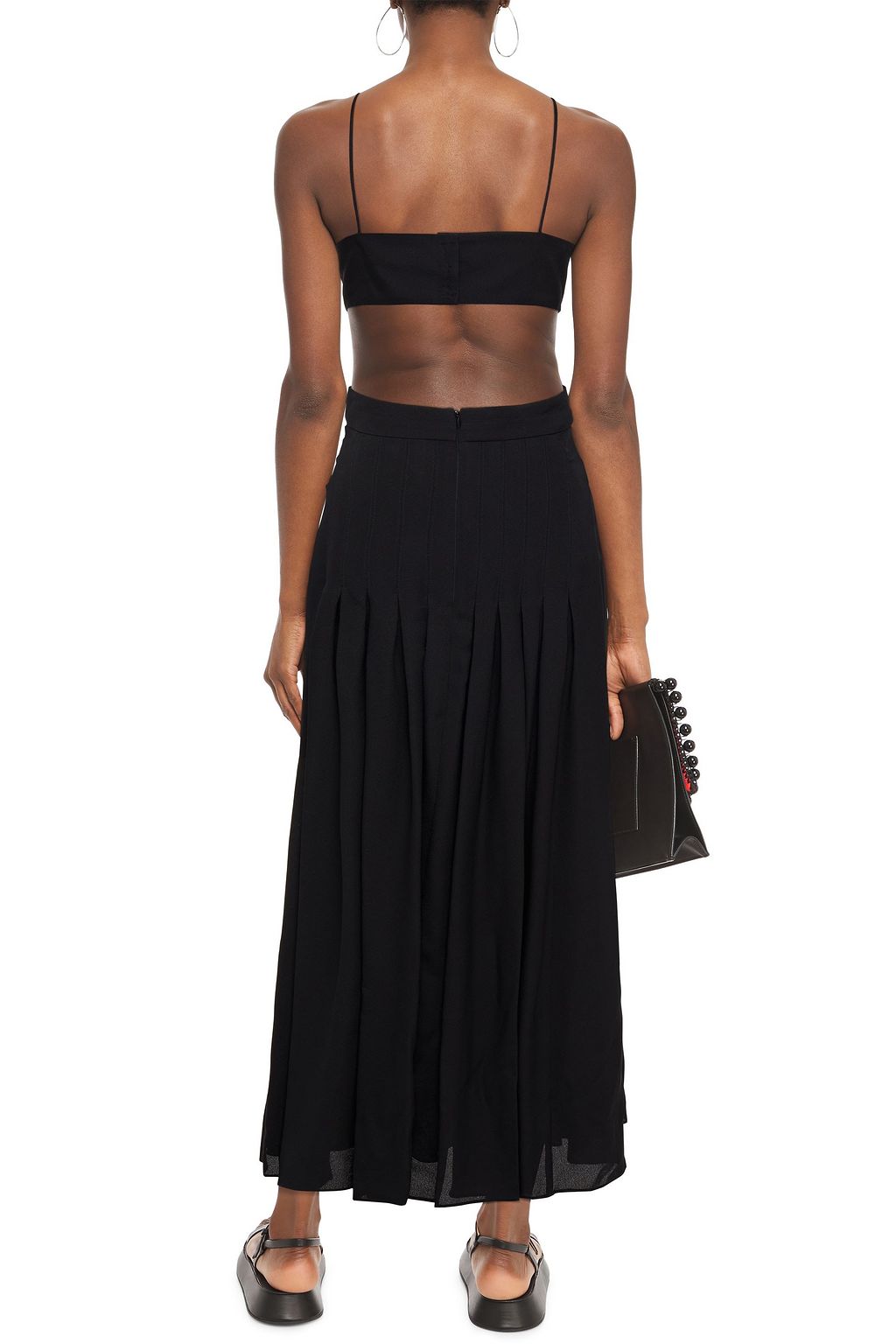 PROENZA SCHOULER Cutout pleated crepe maxi dress