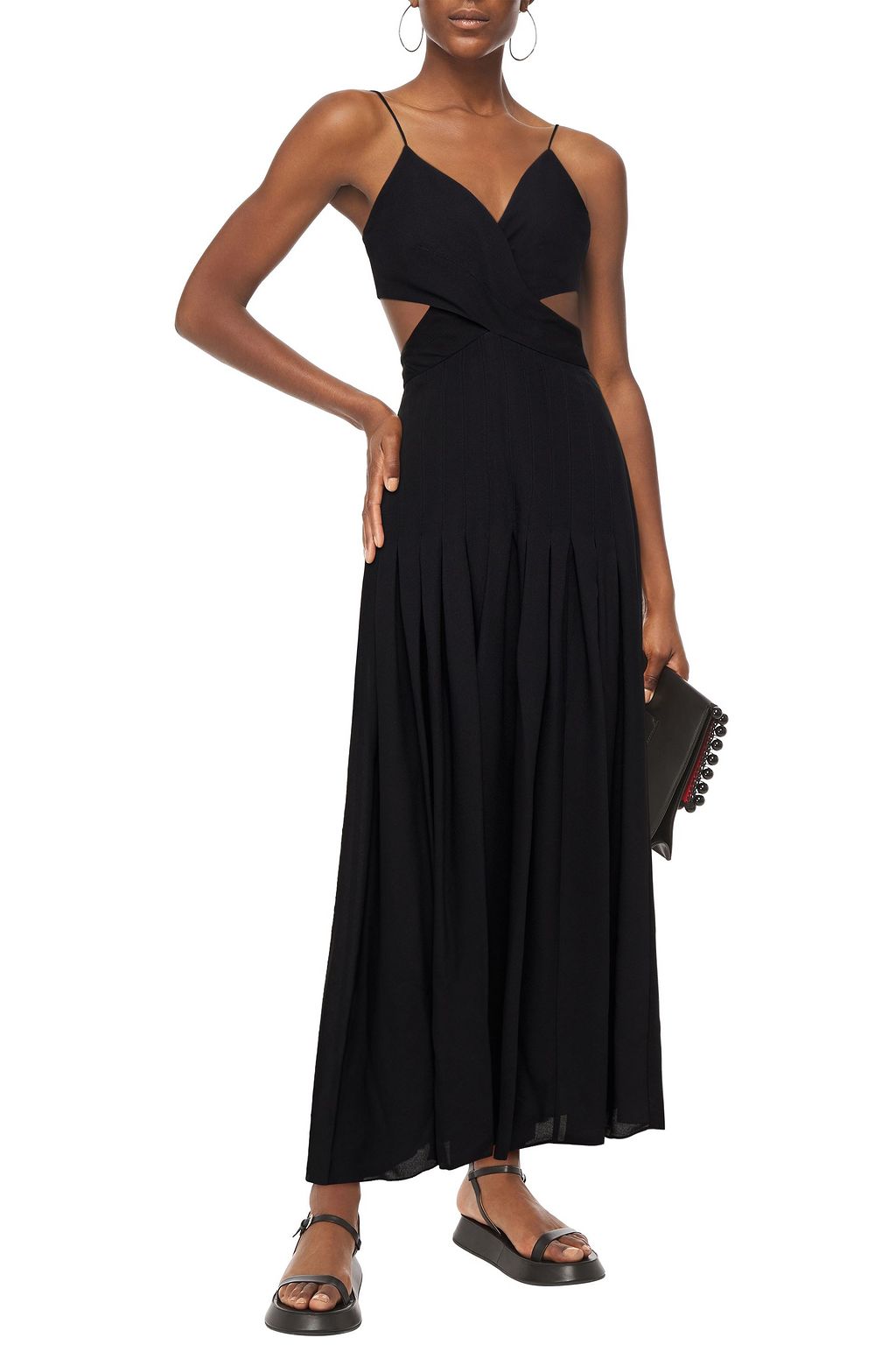 PROENZA SCHOULER Cutout pleated crepe maxi dress
