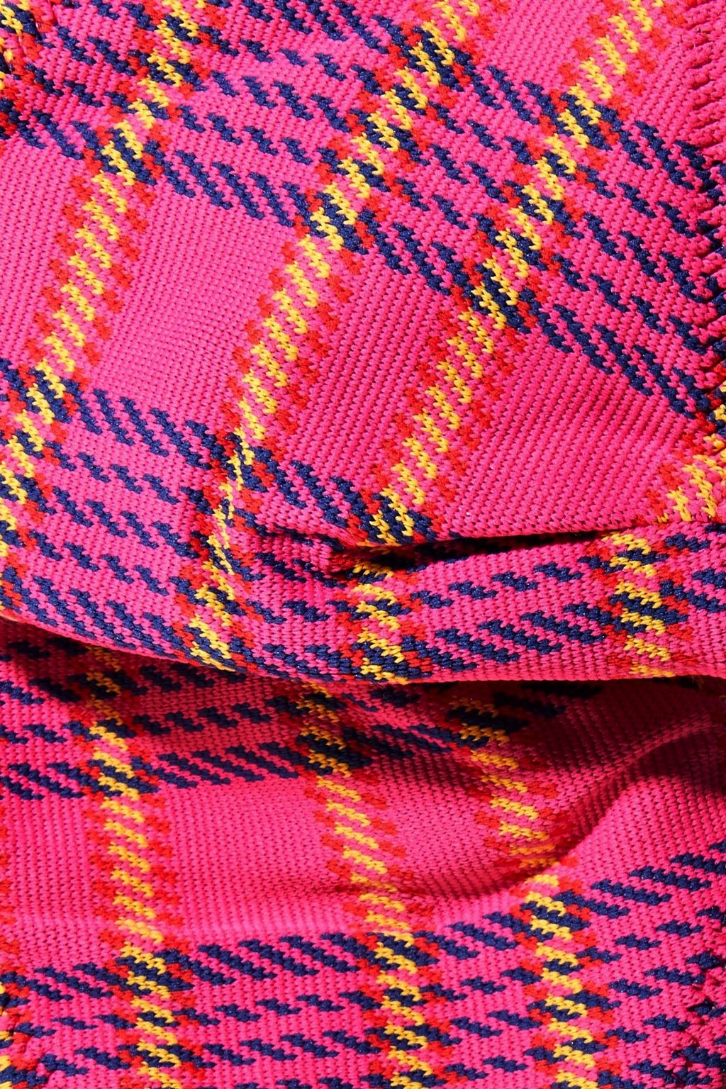 SOLID & STRIPED The Rachel checked stretch-jacquard bikini top