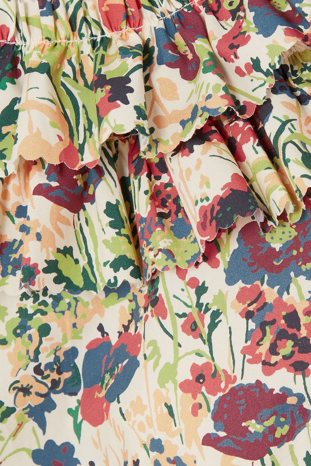 THE VAMPIRE'S WIFE The Gloria ruffled floral-print cotton-poplin mini dress