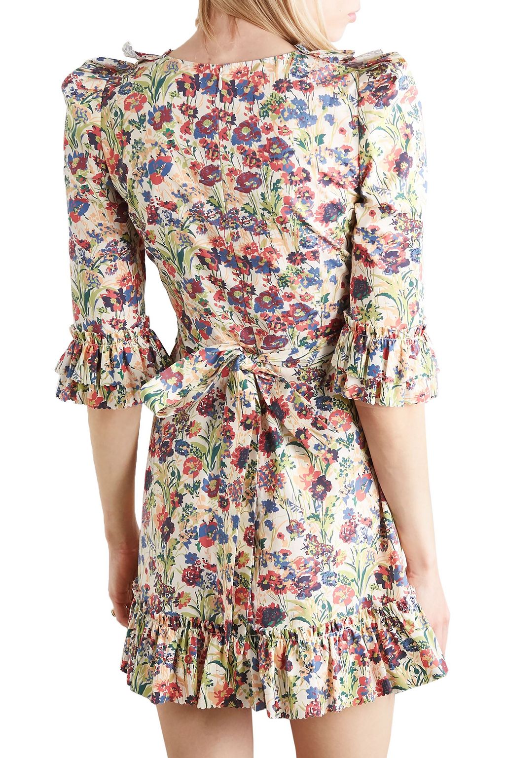 THE VAMPIRE'S WIFE The Gloria ruffled floral-print cotton-poplin mini dress