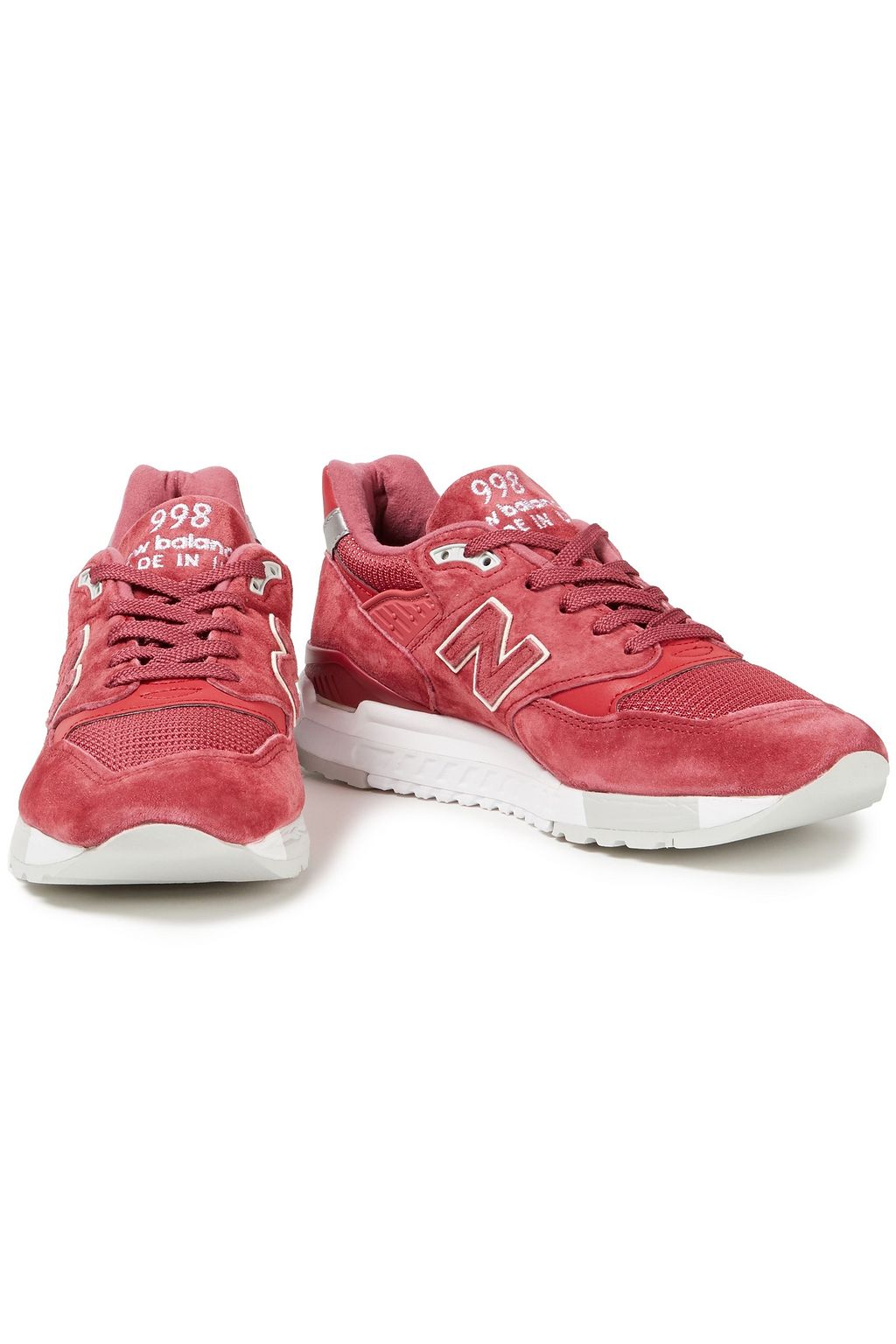 NEW BALANCE Sneakers aus Mesh und Veloursleder mit Lederbesatz