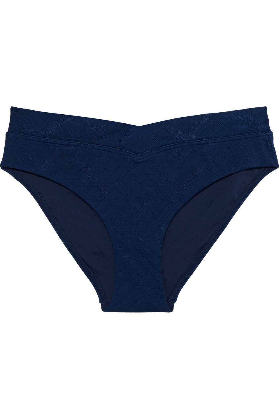 Jets Australia By Jessika Allen Woman Clarity Stretch-jacquard Mid-rise Bikini Briefs Indigo Size 14
