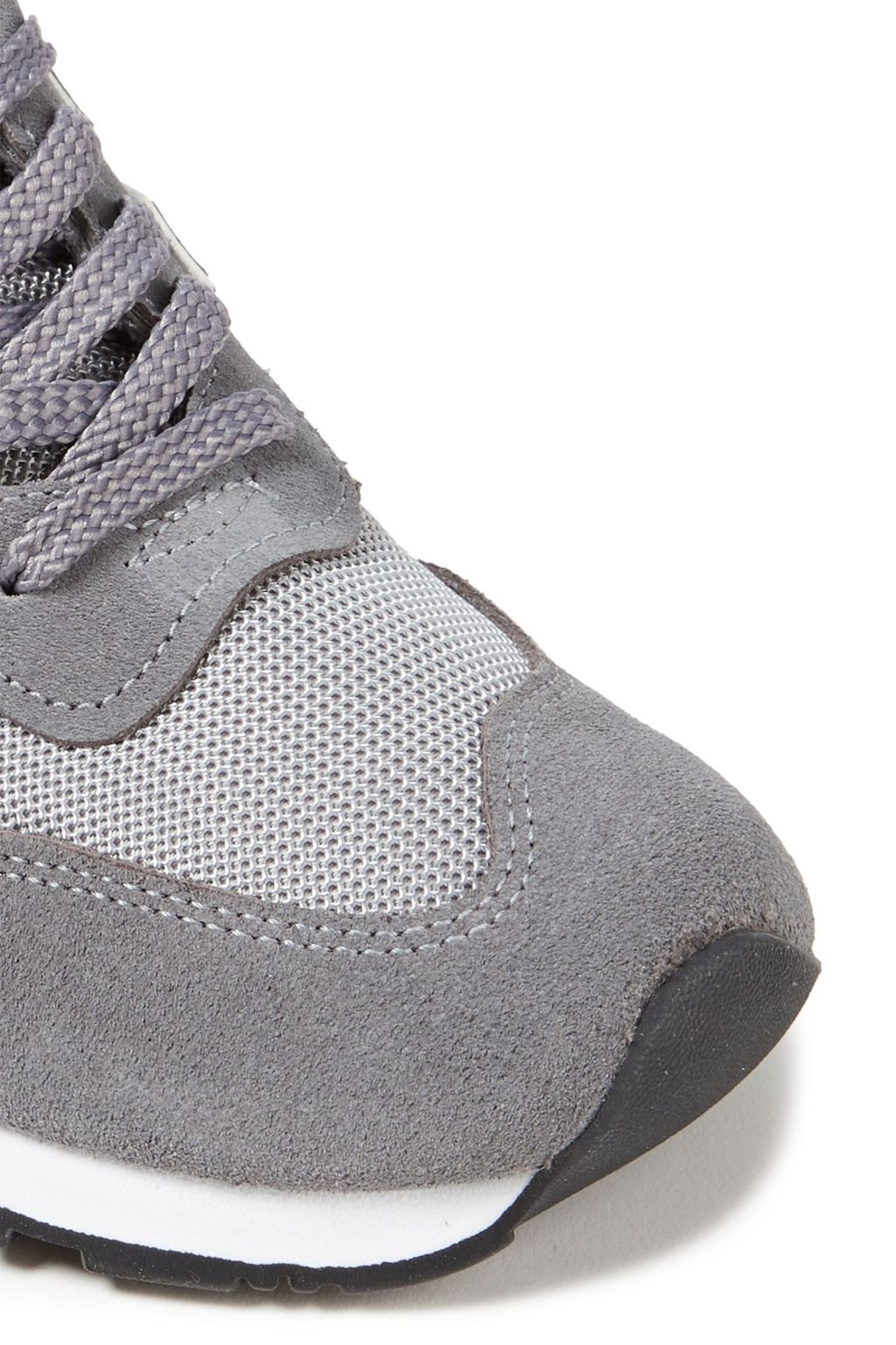 NEW BALANCE Leather-trimmed suede and mesh sneakers