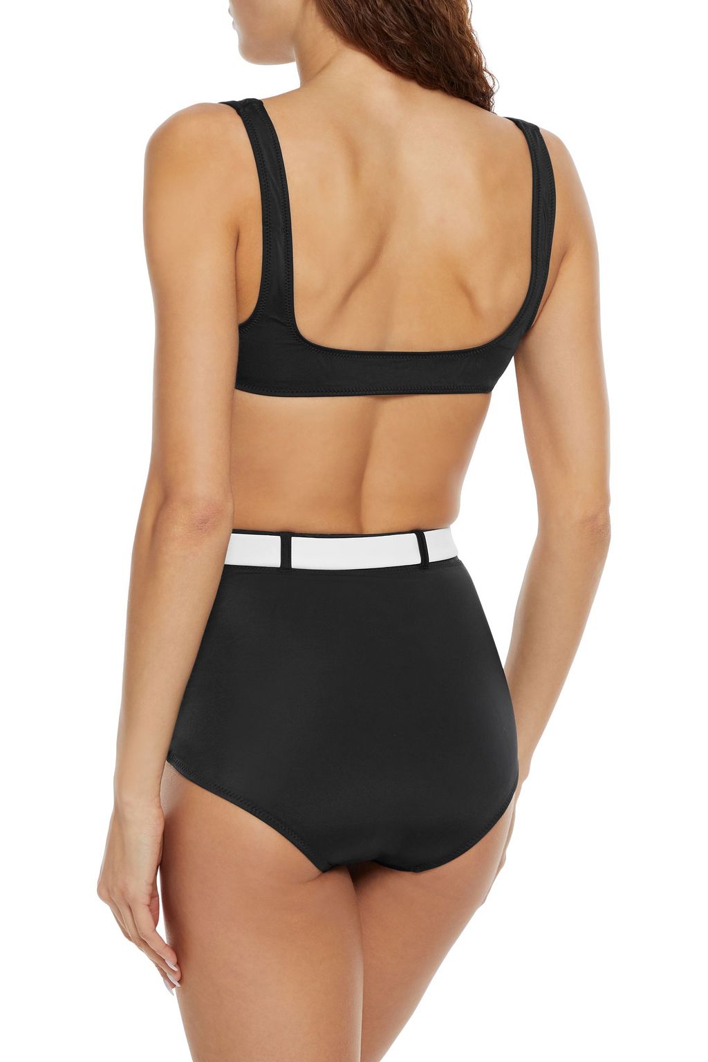 SOLID & STRIPED The Jean belted high-rise bikini briefs