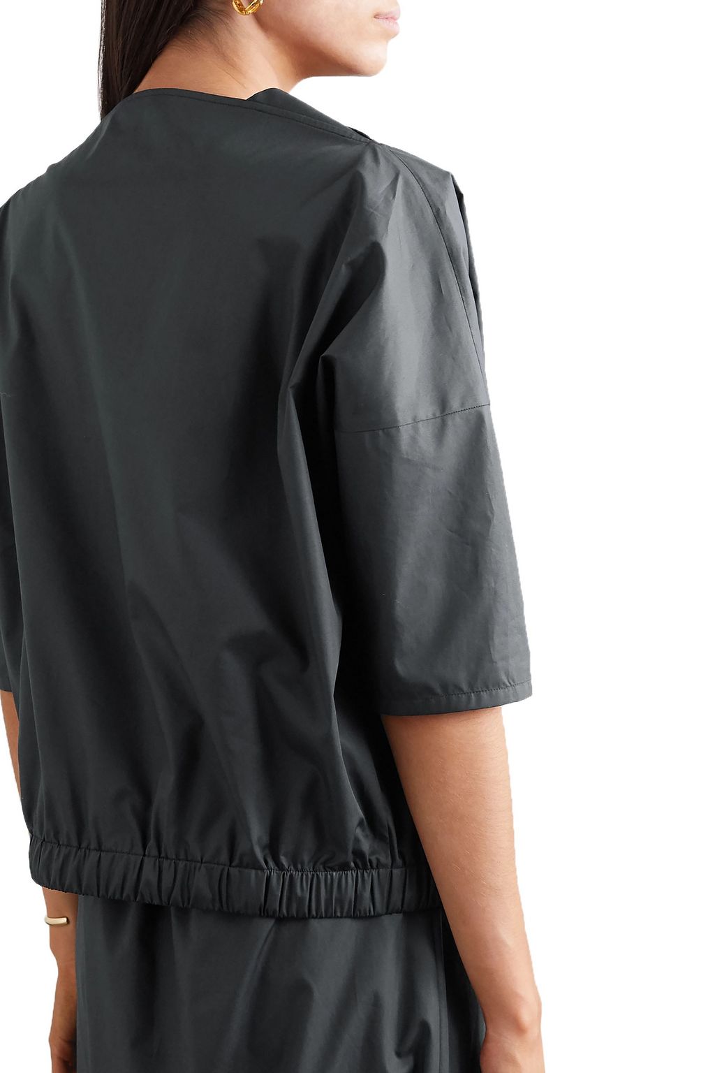 ATLANTIQUE ASCOLI Ruffled cotton-poplin blouse