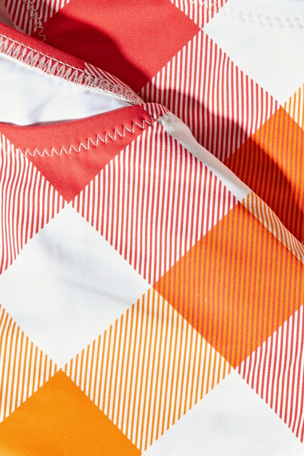 SOLID & STRIPED The Elle checked bikini top