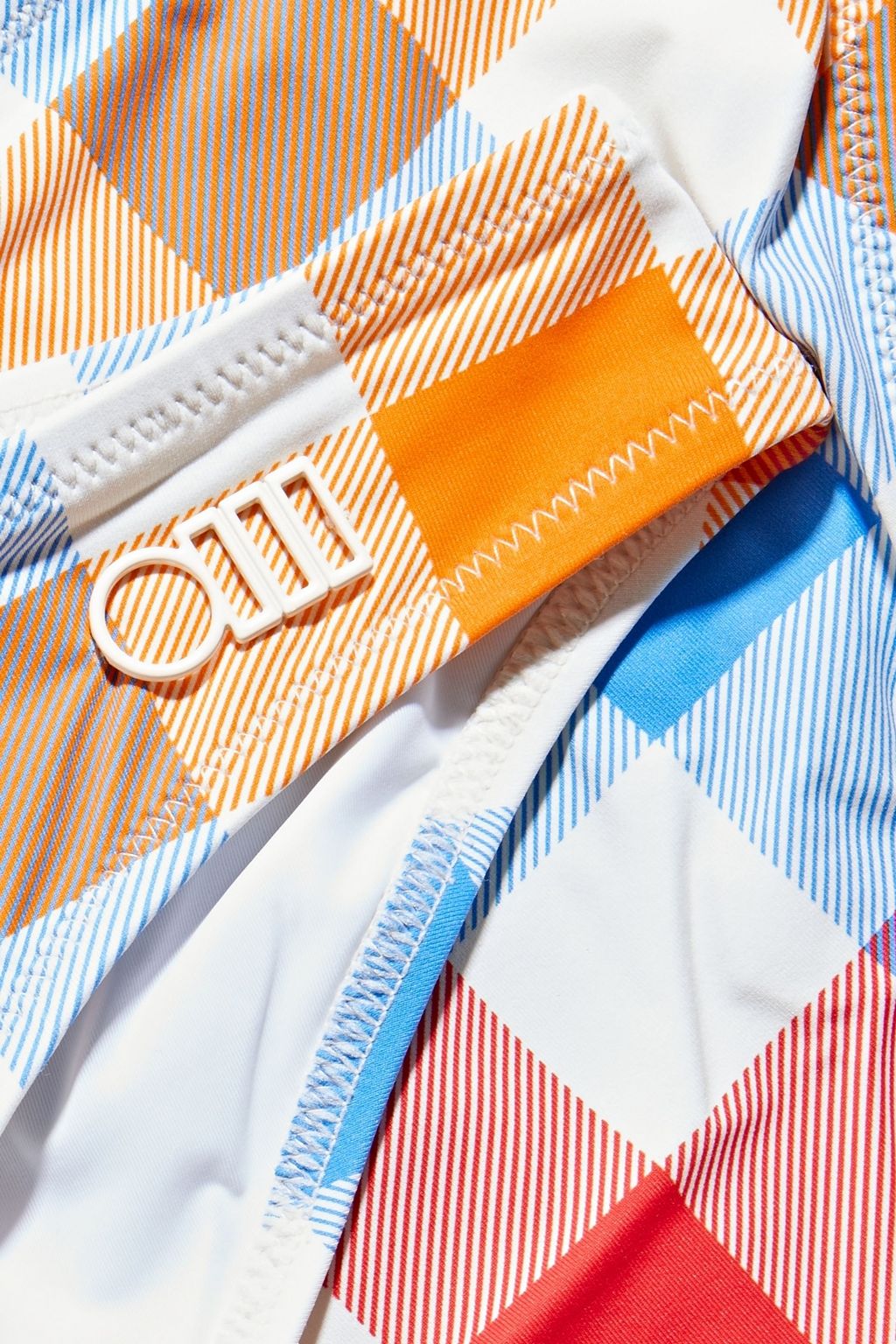 SOLID & STRIPED The Elle checked low-rise bikini briefs
