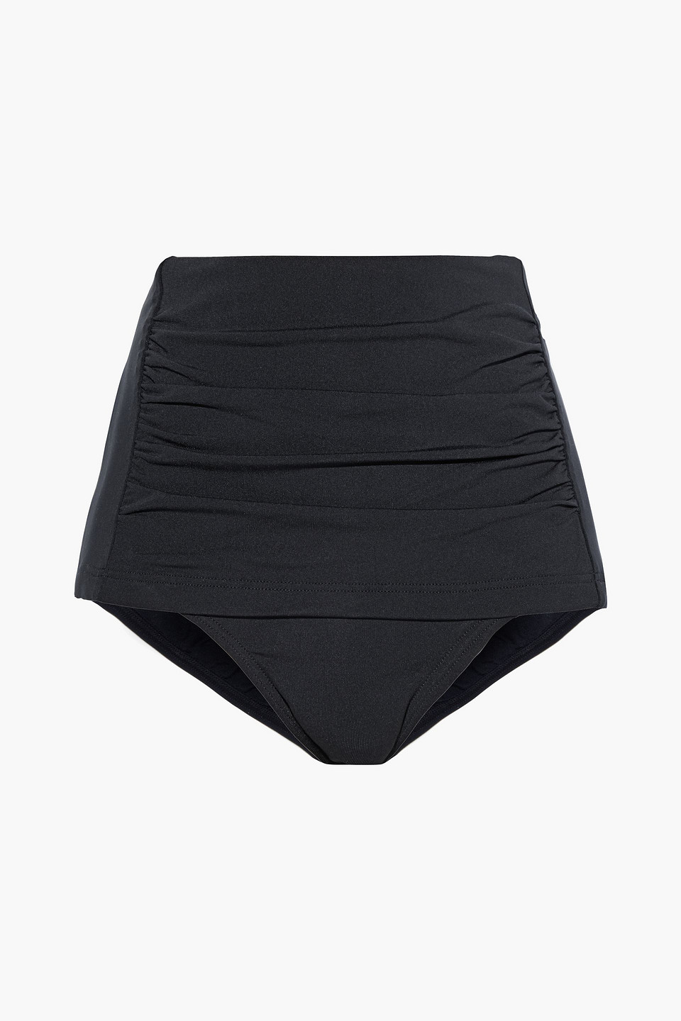 Jets Australia By Jessika Allen Woman Jetset Ruched High-rise Bikini Briefs Black Size 14