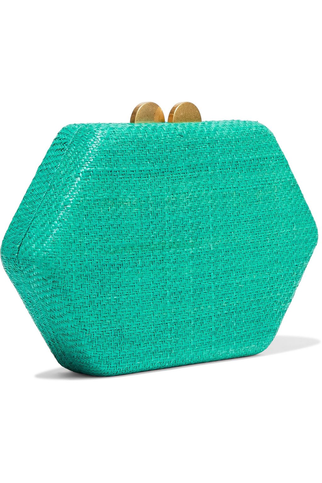 KAYU Arianne woven straw box clutch