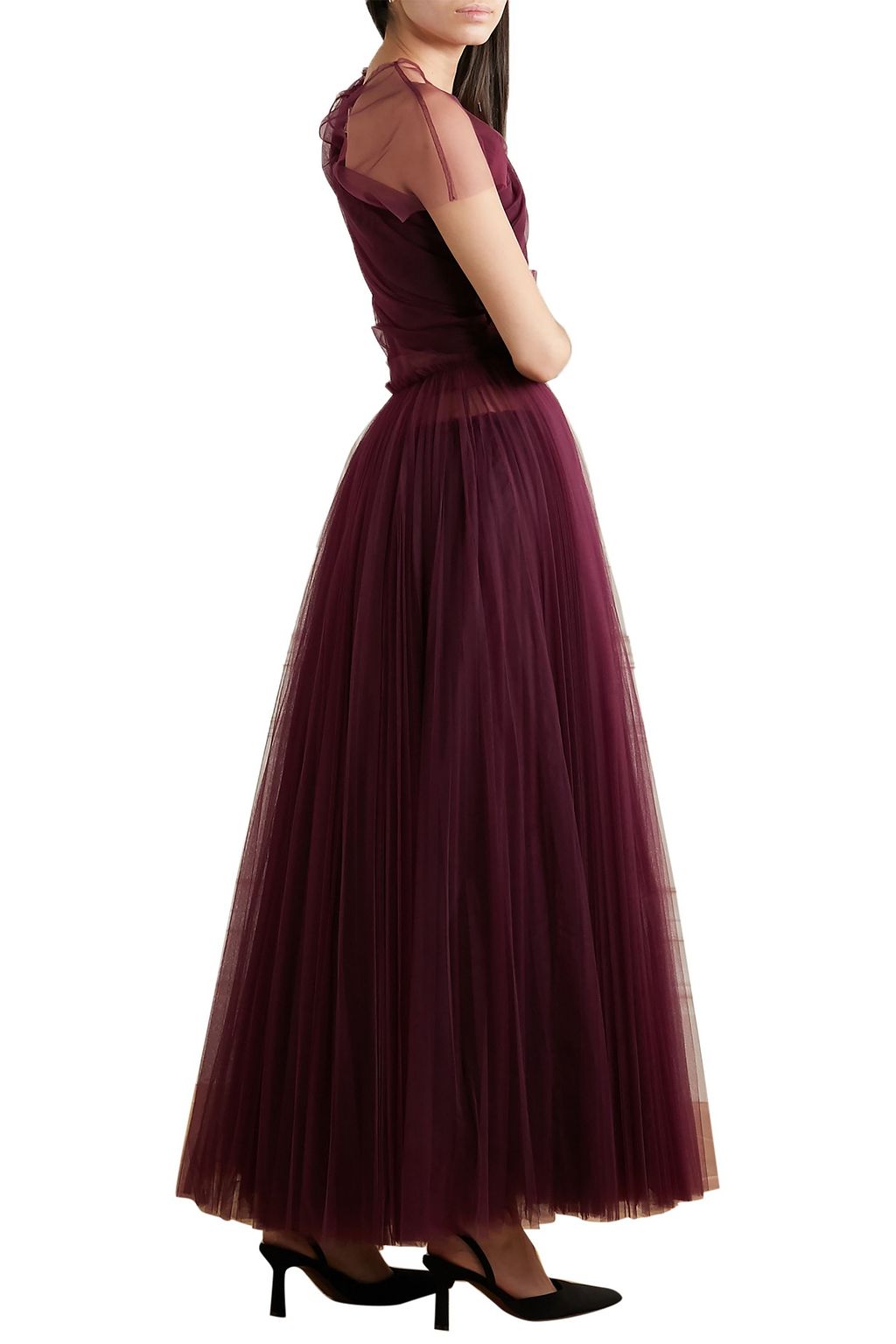 KHAITE Gigi draped tulle gown