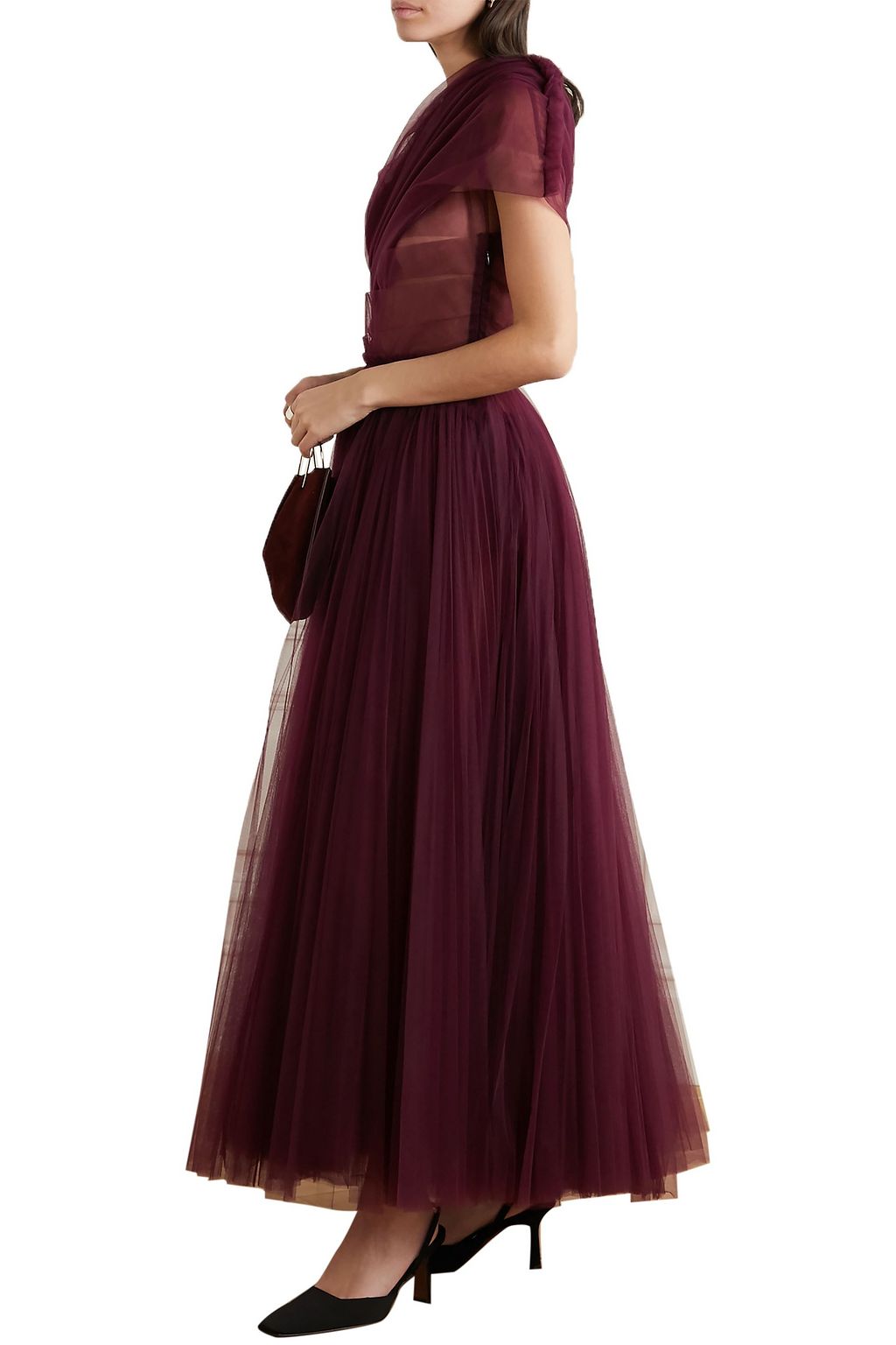 KHAITE Gigi draped tulle gown