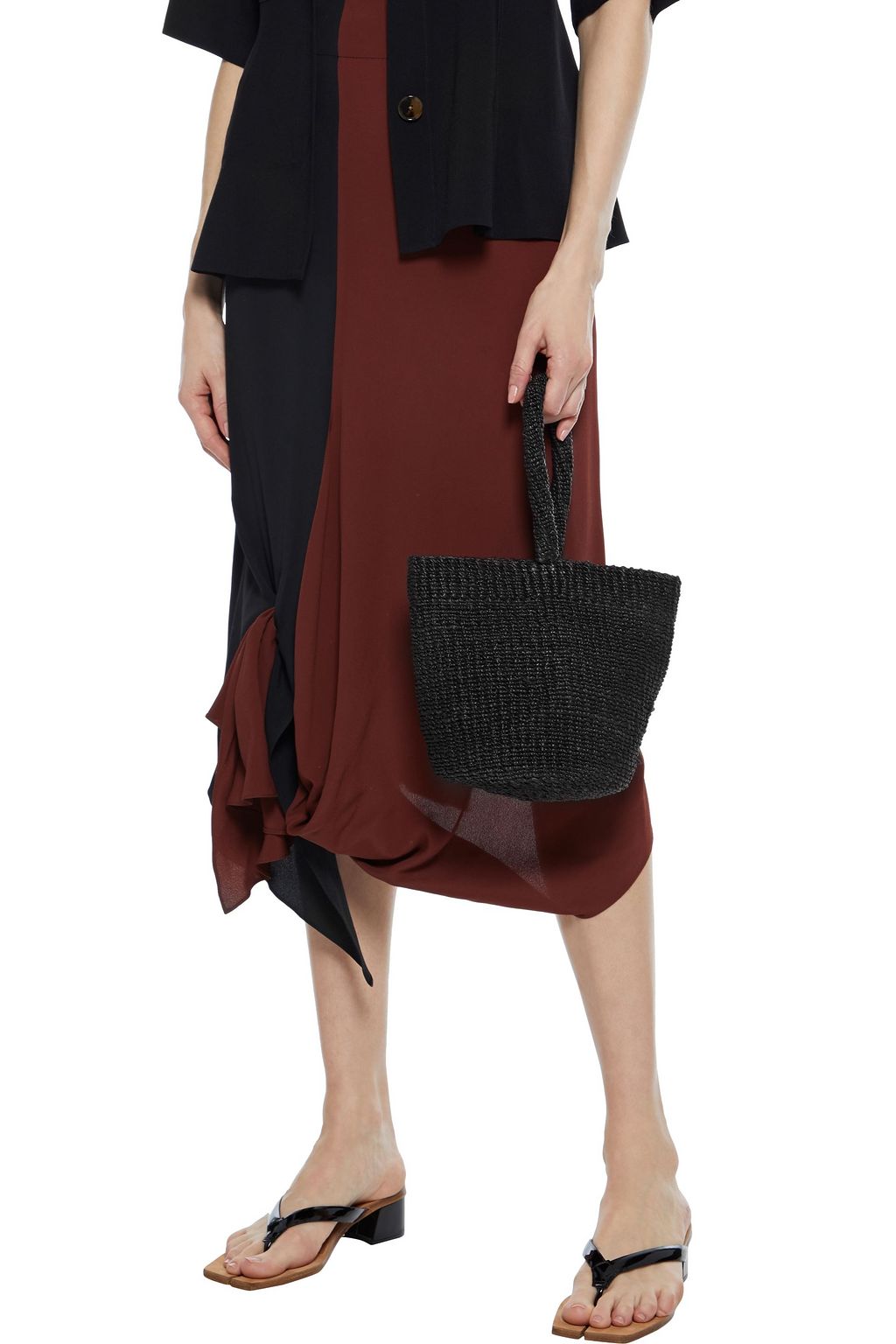 KAYU Marlee woven straw bucket bag