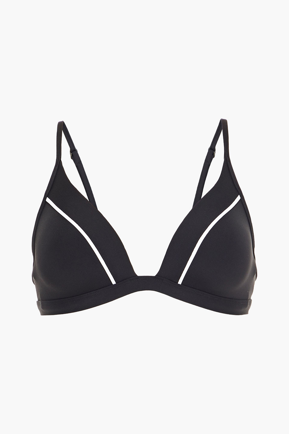 Jets Australia By Jessika Allen Woman Classique One-shoulder Two-tone Bikini Top Black Size 16