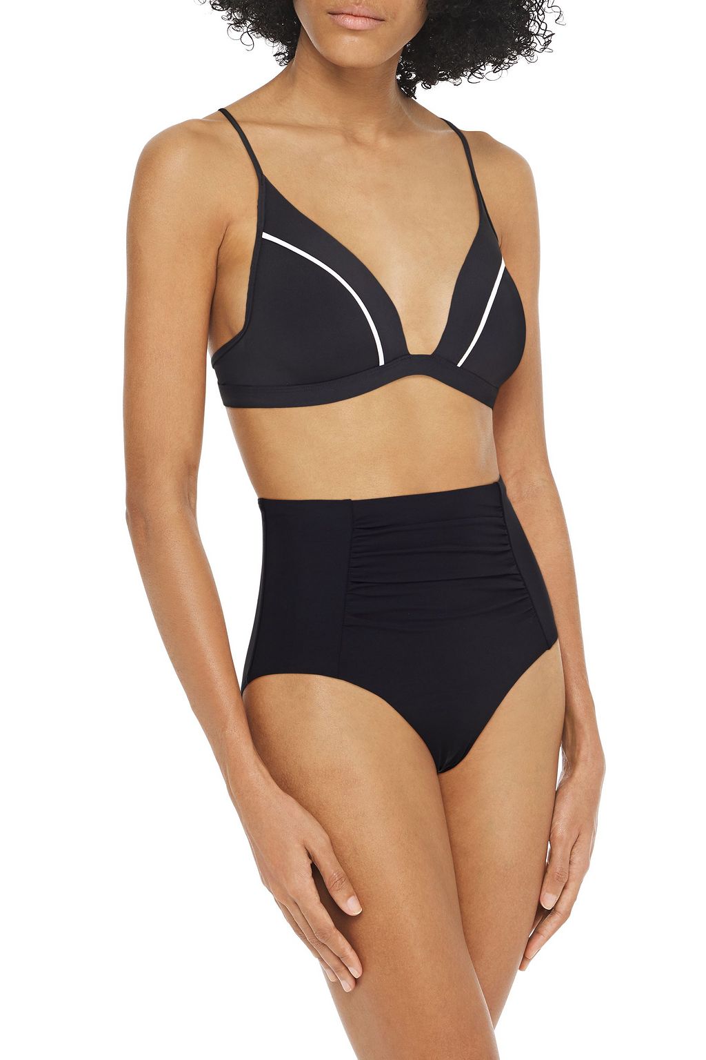 JETS AUSTRALIA BY JESSIKA ALLEN Classique one-shoulder two-tone bikini top