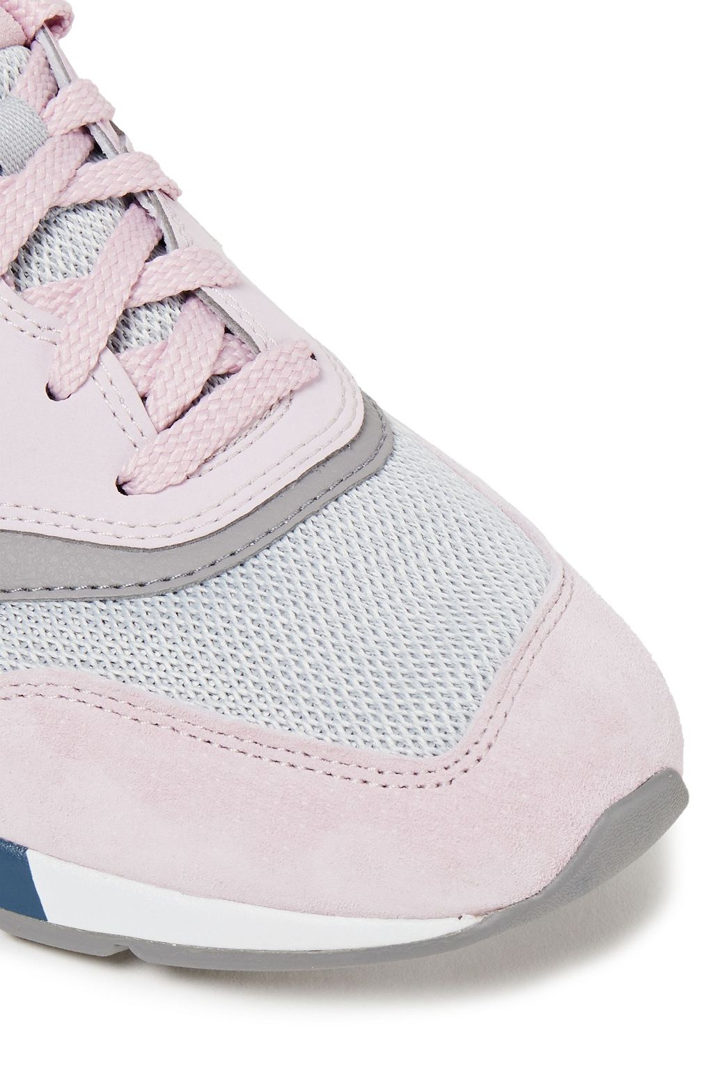 NEW BALANCE Sneakers aus Glatt- und Narbenleder mit Mesh-Besatz