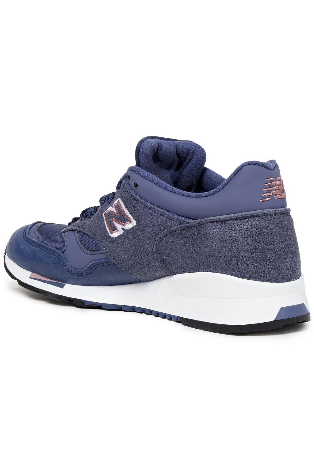 NEW BALANCE Mesh-trimmed pebbled and smooth-leather sneakers