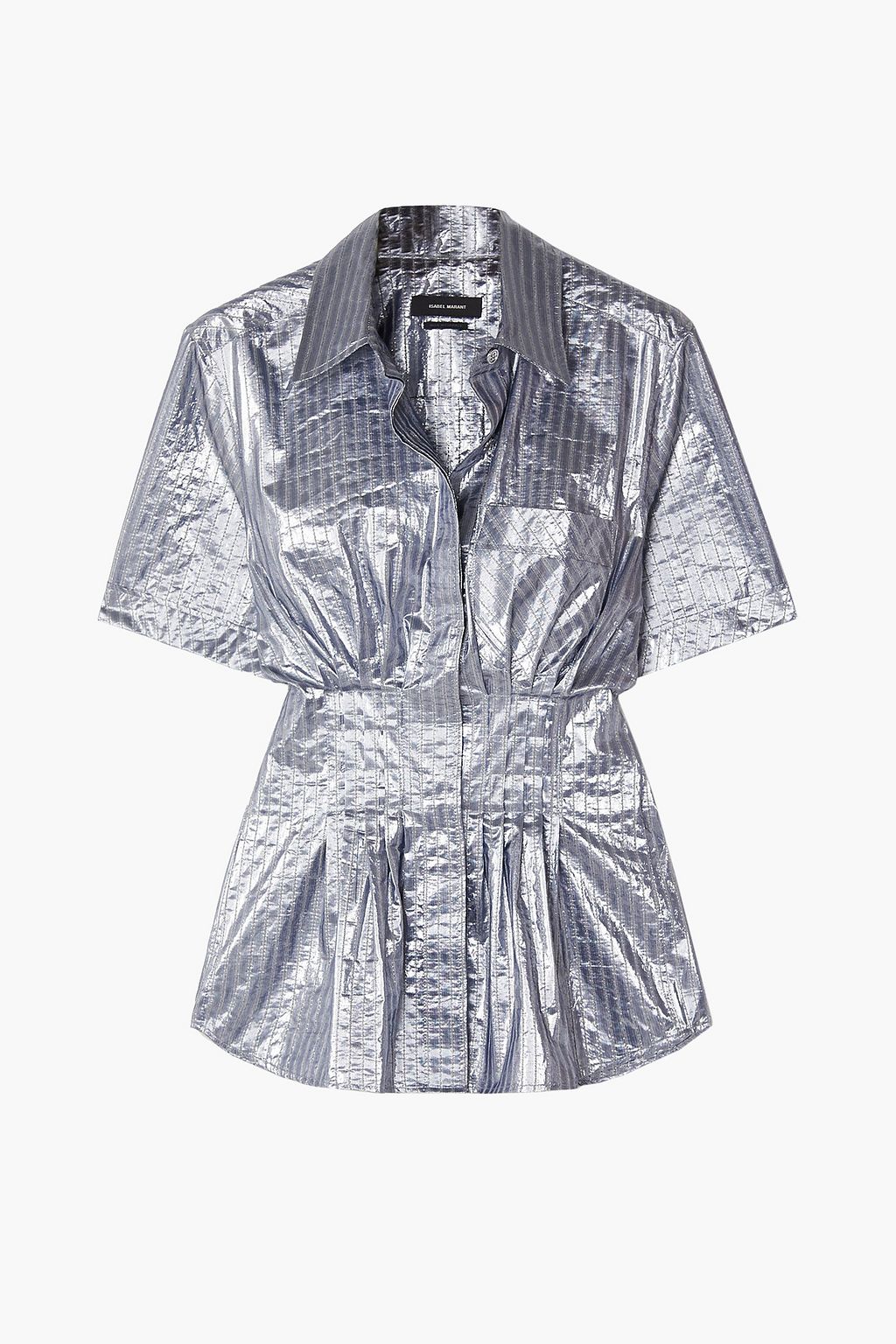 silver lame shirt