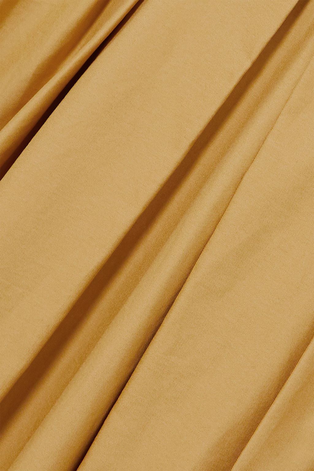 KHAITE Ingrid strapless gathered cotton-twill gown