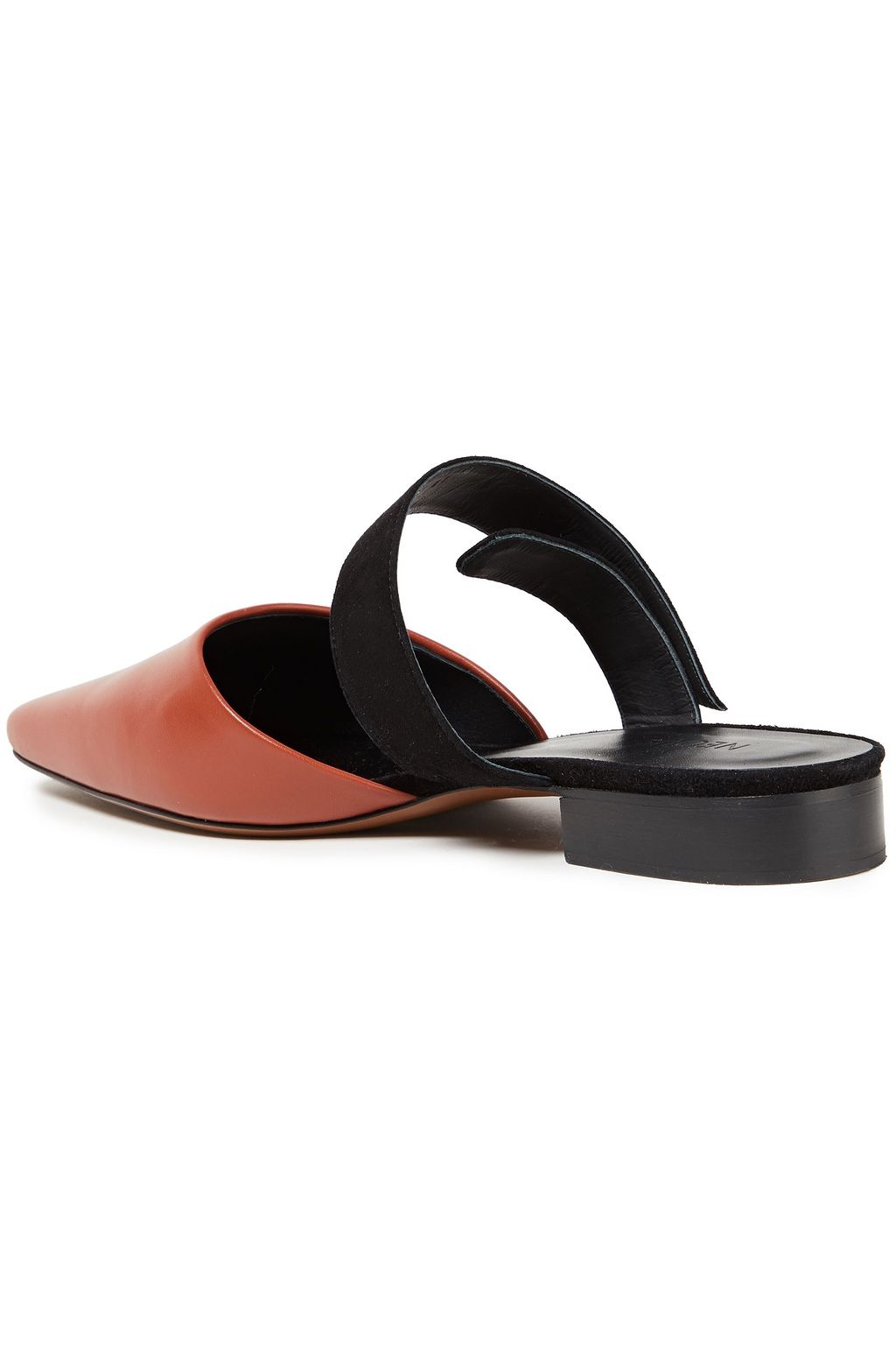 NEOUS Epi leather and suede mules