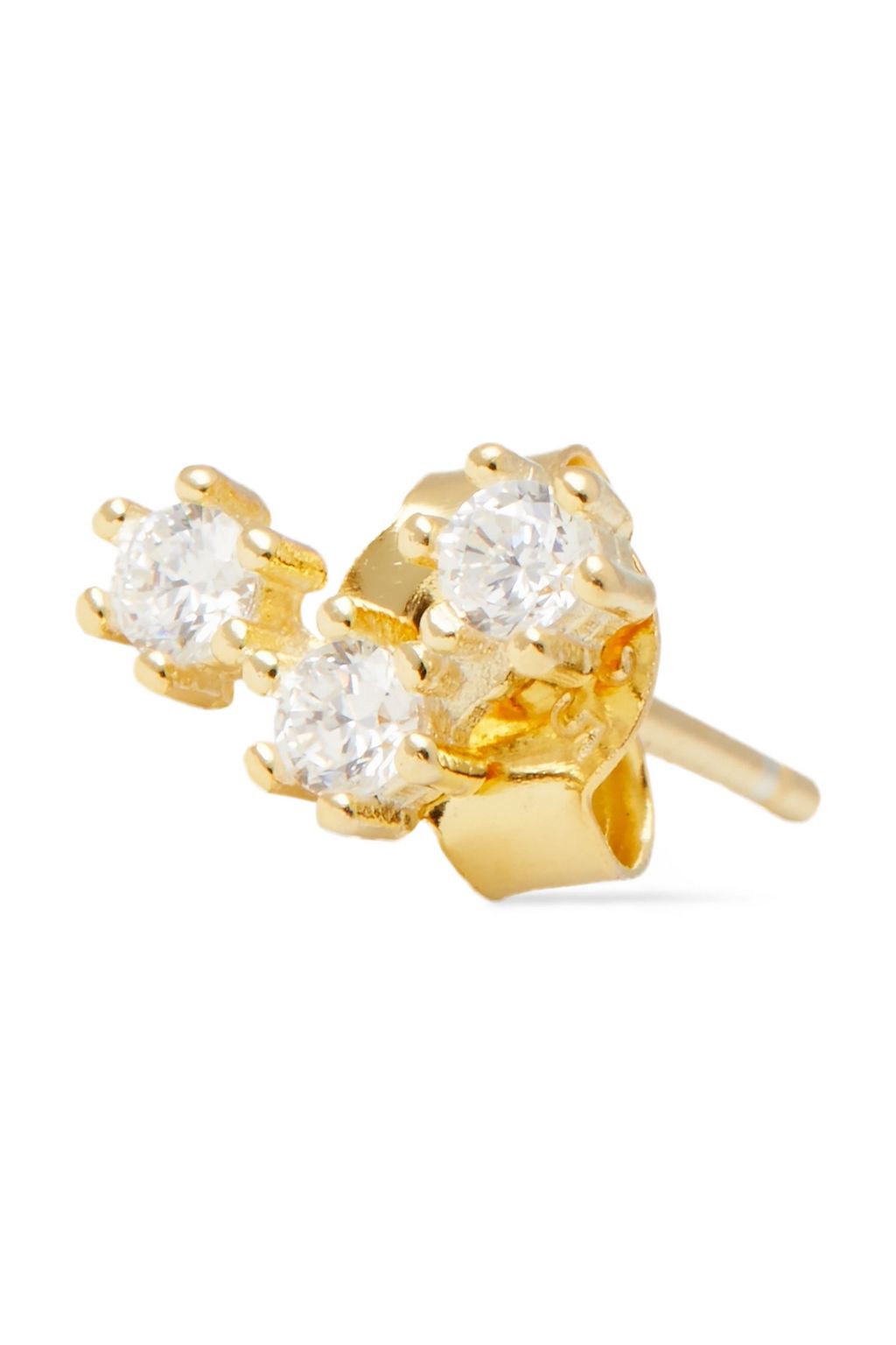 SHASHI 18-karat gold vermeil crystal earrings