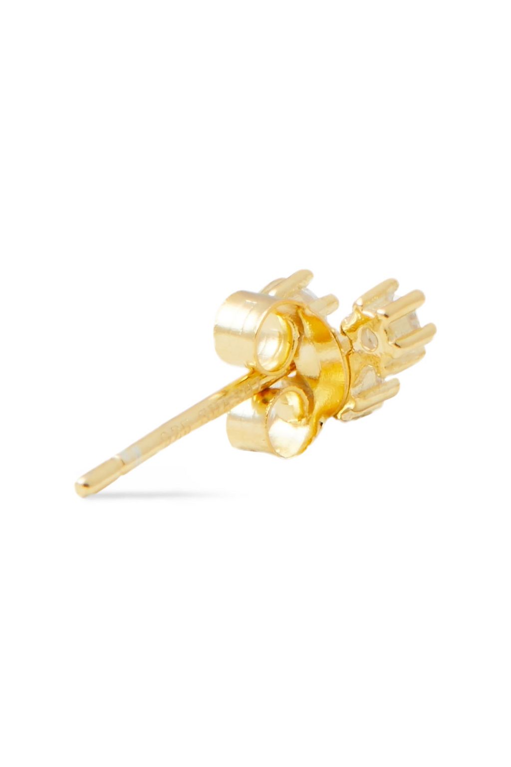 SHASHI 18-karat gold vermeil crystal earrings
