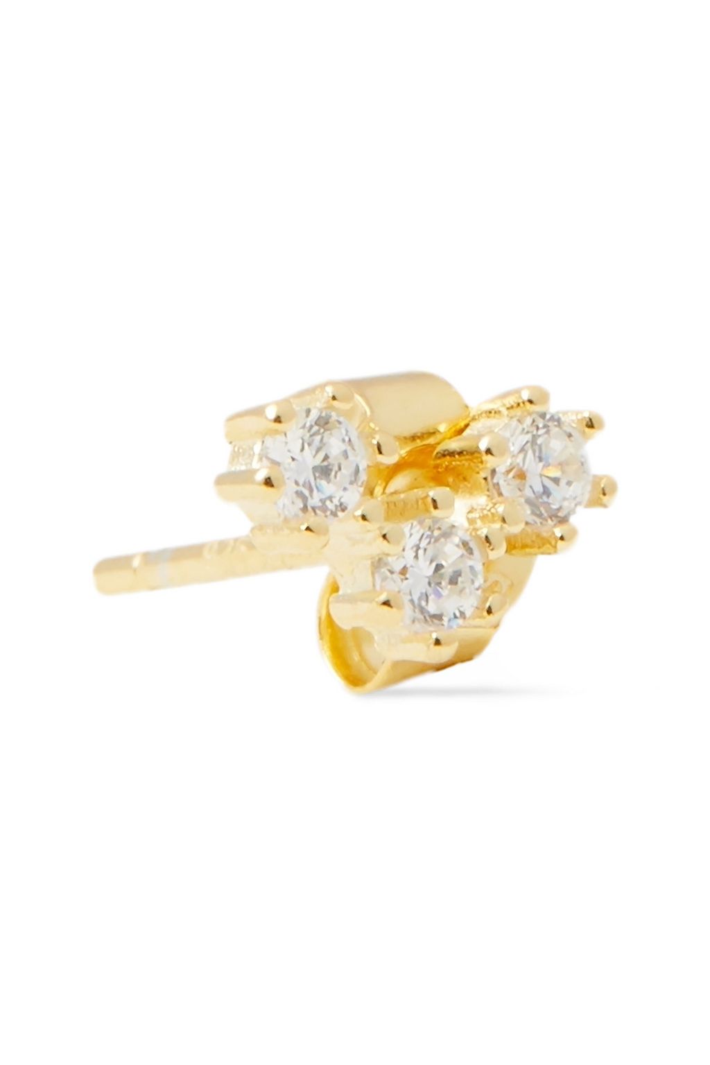 SHASHI 18-karat gold vermeil crystal earrings