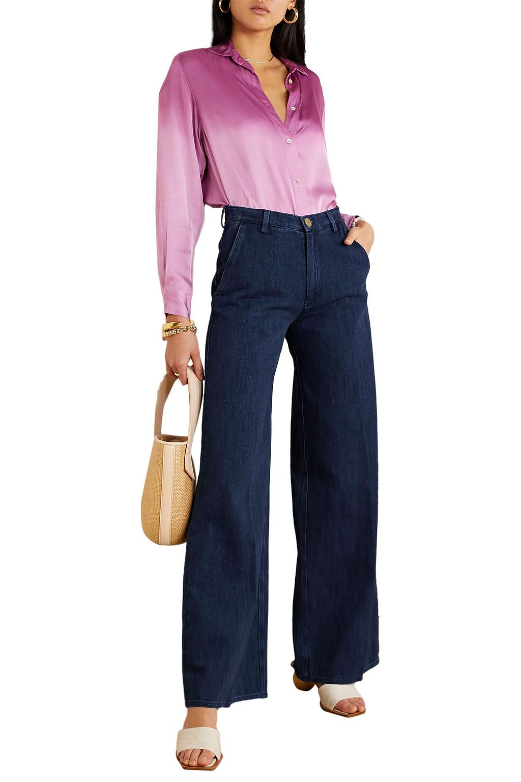 FORTE_FORTE Calvary high-rise wide-leg jeans