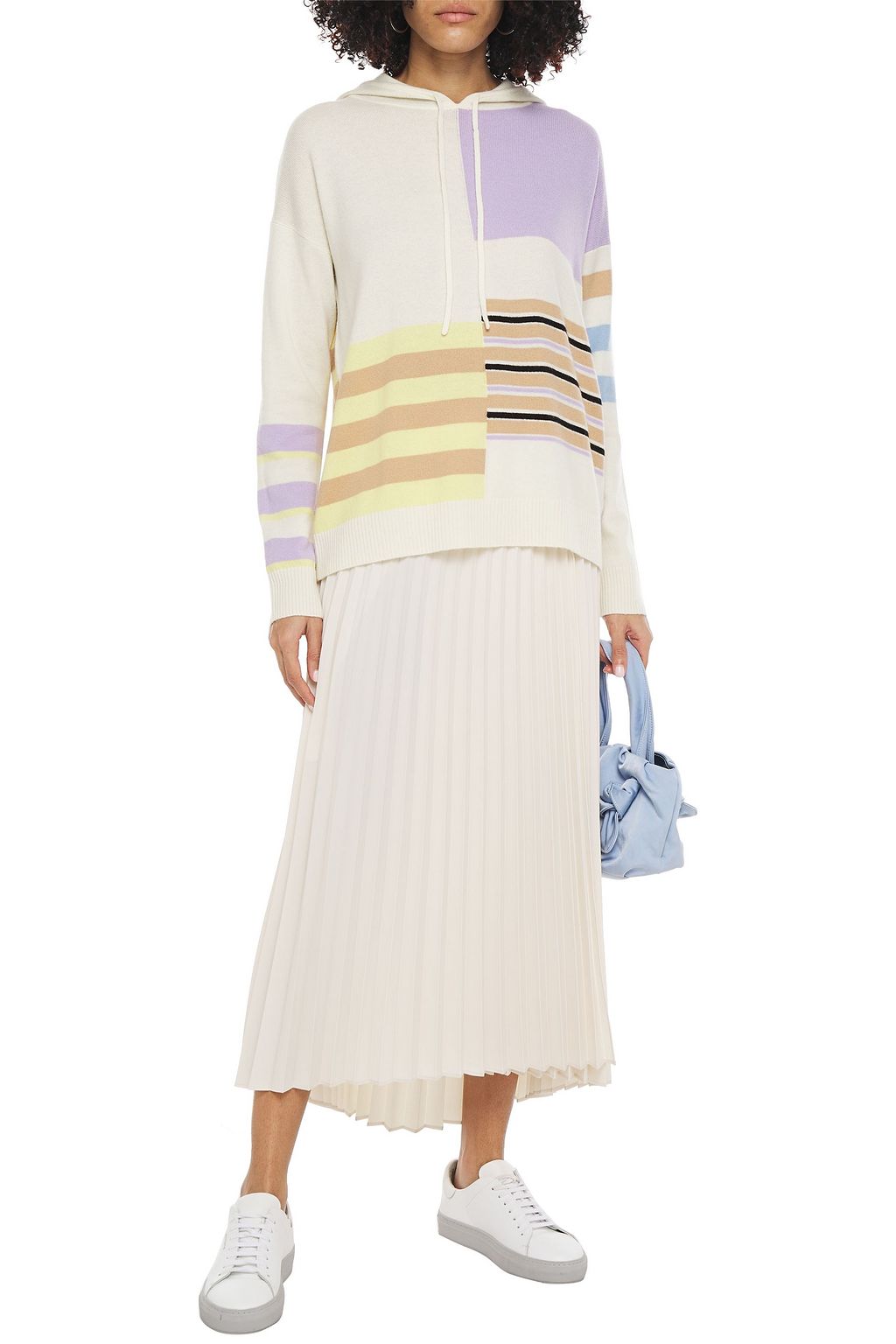 CHINTI & PARKER Color-block wool and cashmere-blend hoodie