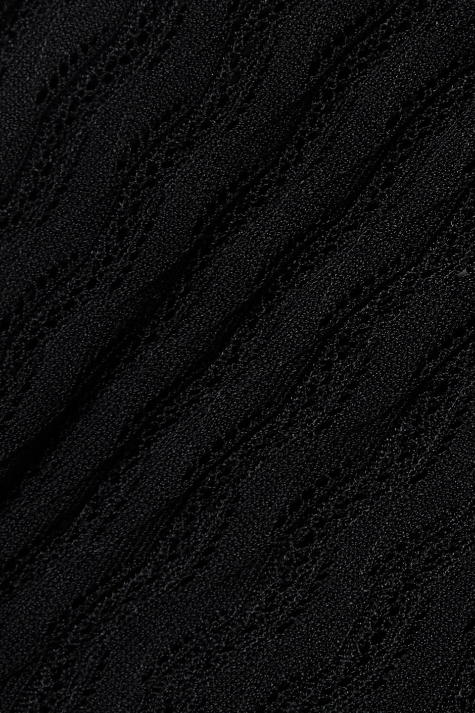 Dodo Bar Or Sophia Pointelle-knit Flared Pants In Black